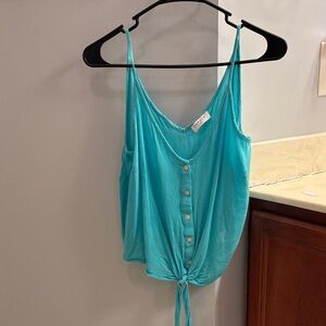 Papaya Vibrant Blue Camisole with Tie-Front